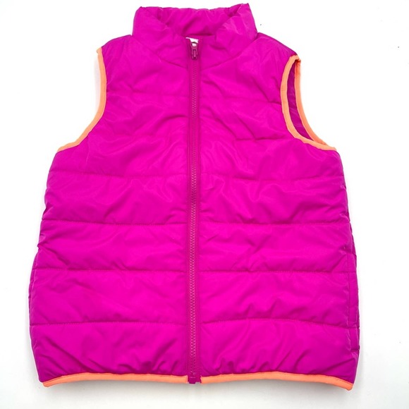 CRAZY 8 girl's puffer vest fuchsia size LARGE (10-12) - Picture 8 of 8